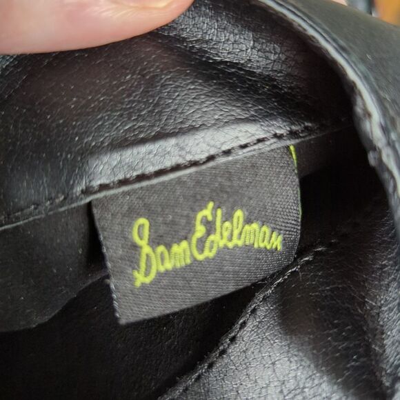 SAM Edelman black leather boots Patton size 7 riding - Picture 12 of 14